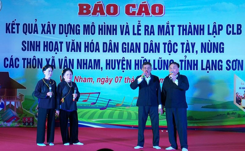 Ra mắt CLB sinh hoạt văn hóa dân gian dân tộc Tày, Nùng ở Hữu Lũng - ảnh 2