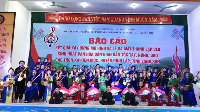 Ra mắt CLB sinh hoạt văn hóa dân gian dân tộc Tày, Nùng, Dao ở Đình Lập - ảnh 1