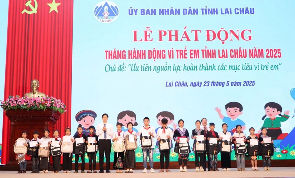 Lai Châu phát động Tháng hành động vì trẻ em năm 2025 - ảnh 1