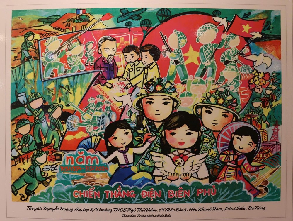 Triển lãm tranh thiếu niên, nhi đồng về Chiến thắng Điện Biên Phủ - ảnh 2