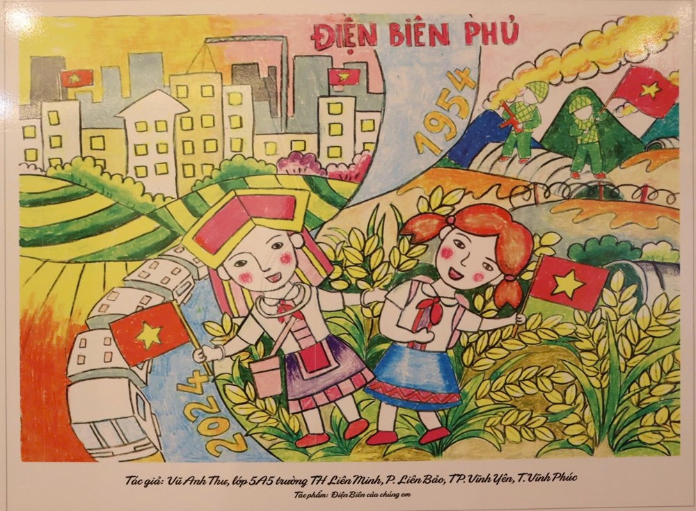Triển lãm tranh thiếu niên, nhi đồng về Chiến thắng Điện Biên Phủ - ảnh 5