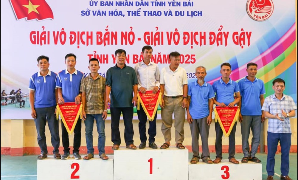 Bế mạc Giải vô địch bắn nỏ - đẩy gậy tỉnh Yên Bái 2025 - ảnh 1