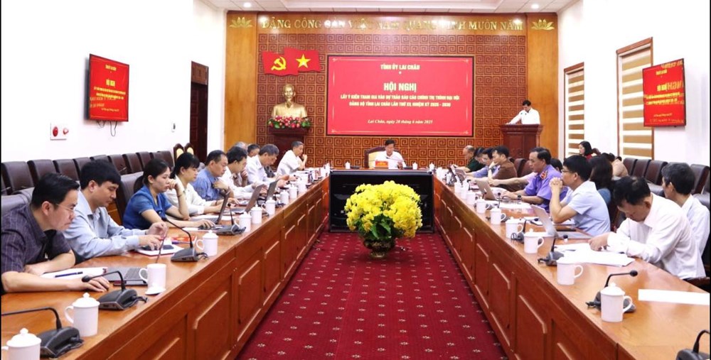 Lấy ý kiến vào dự thảo Báo cáo Chính trị trình Đại hội Đảng bộ tỉnh Lai Châu - ảnh 1