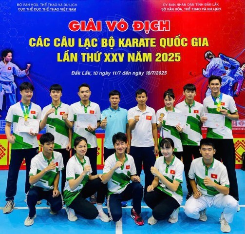 Đoàn Karate Điện Biên đạt thành tích cao tại Giải vô địch các CLB Karate quốc gia năm 2025 - ảnh 1