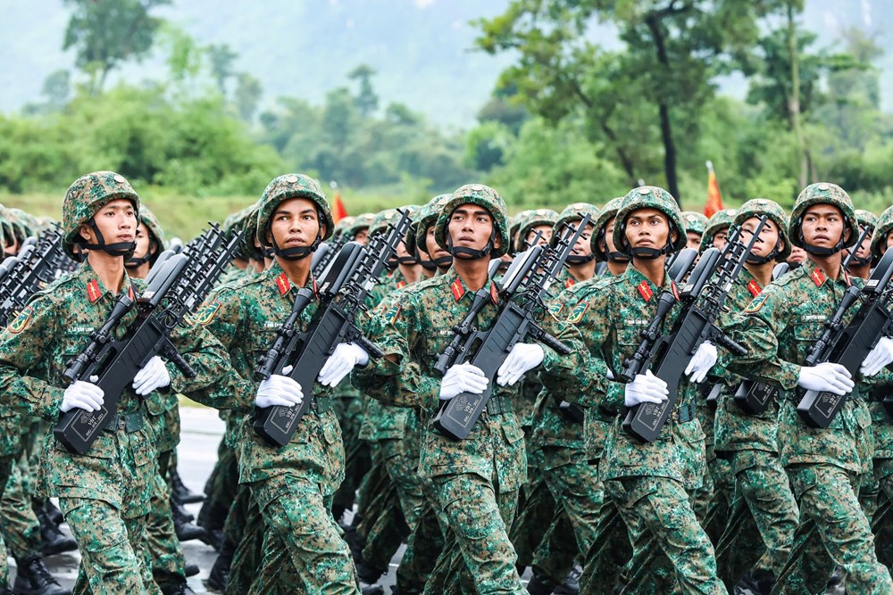 Tổng hợp luyện lực lượng diễu binh, diễu hành thực hiện nhiệm vụ A80 - ảnh 13