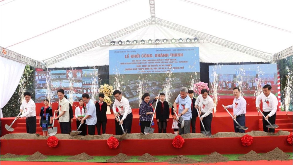 Lai Châu: Khởi công xây dựng 2 trường nội trú cho học sinh dân tộc thiểu số - ảnh 1