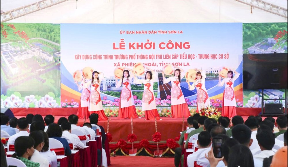 Sơn La: Khởi công trường nội trú liên cấp ở xã biên giới Phiêng Khoài - ảnh 2