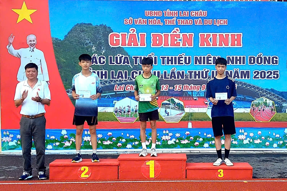 Gần 170 VĐV tham dự Giải điền kinh các lứa tuổi thiếu niên, nhi đồng tỉnh Lai Châu 2025 - ảnh 2