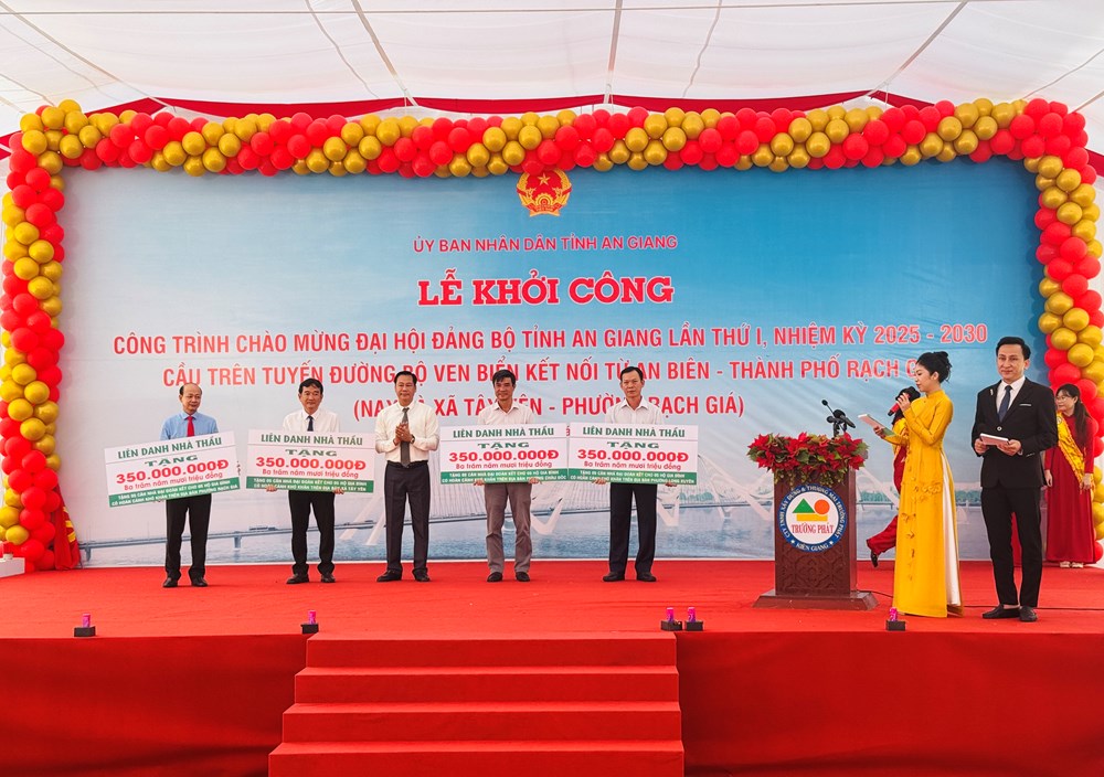 Khởi công cầu 3.900 tỉ đồng vượt biển chào mừng Đại hội Đảng bộ tỉnh An Giang  - ảnh 2