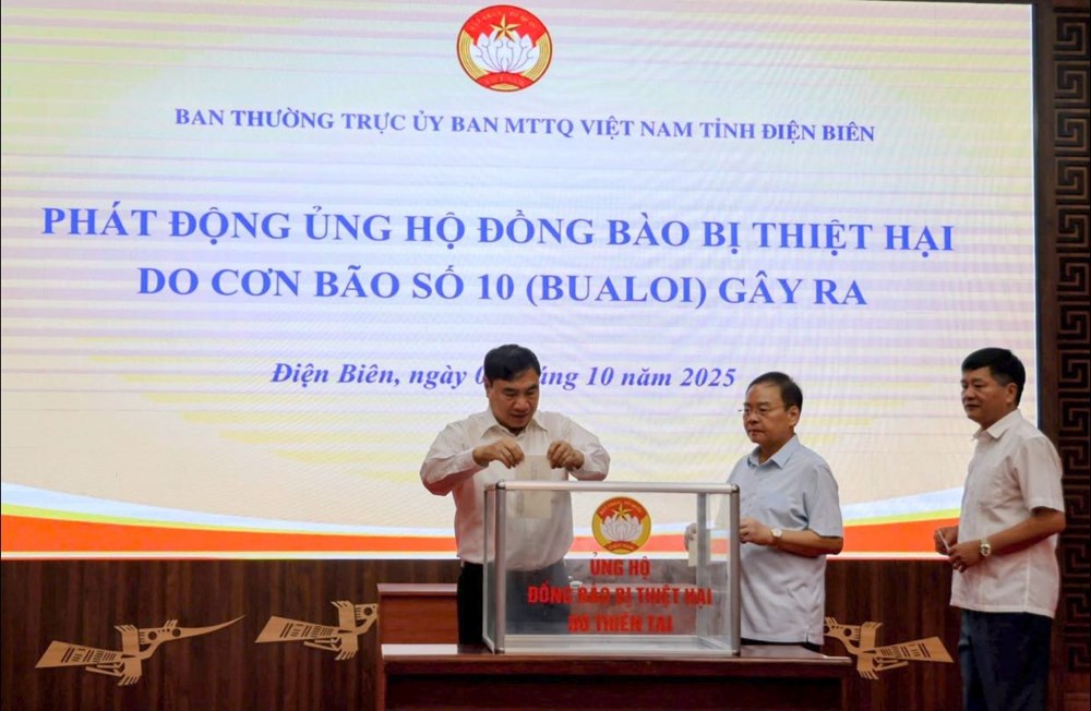 Điện Biên phát động quyên góp ủng hộ đồng bào bị thiệt hại do bão số 10 - ảnh 1