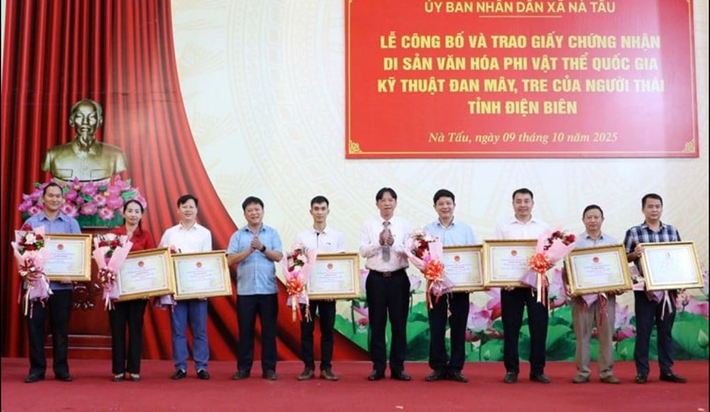 Kỹ thuật đan mây, tre của người Thái ở Điện Biên là di sản văn hóa phi vật thể quốc gia - ảnh 1