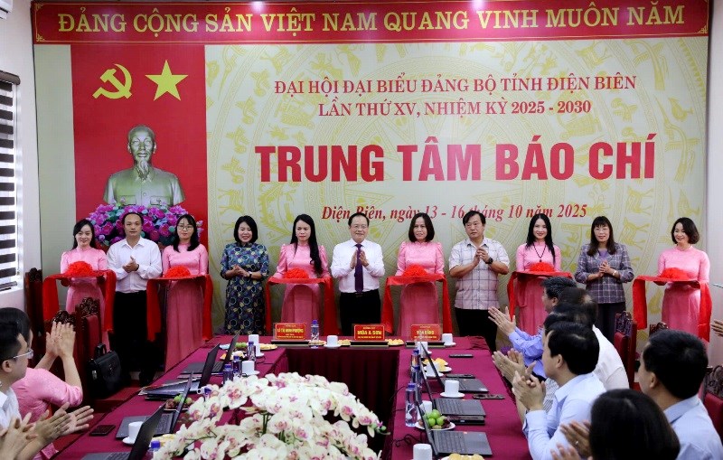 Khai trương Trung tâm Báo chí phục vụ Đại hội đảng bộ tỉnh Điện Biên lần thứ XV - ảnh 1