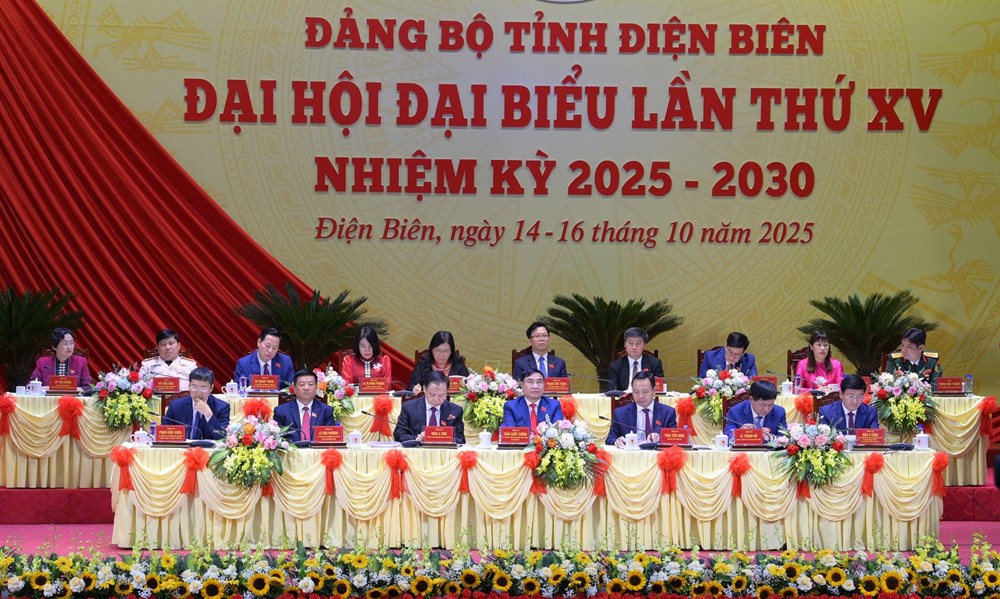 Khai mạc Đại hội đại biểu Đảng bộ tỉnh Điện Biên lần thứ XV, nhiệm kỳ 2025 - 2030 - ảnh 3