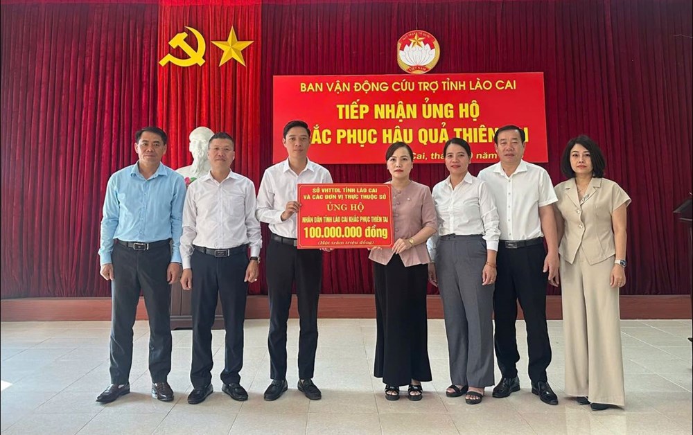 Sở VHTTDL Lào Cai chung tay hỗ trợ người dân thiệt hại do mưa bão - ảnh 1