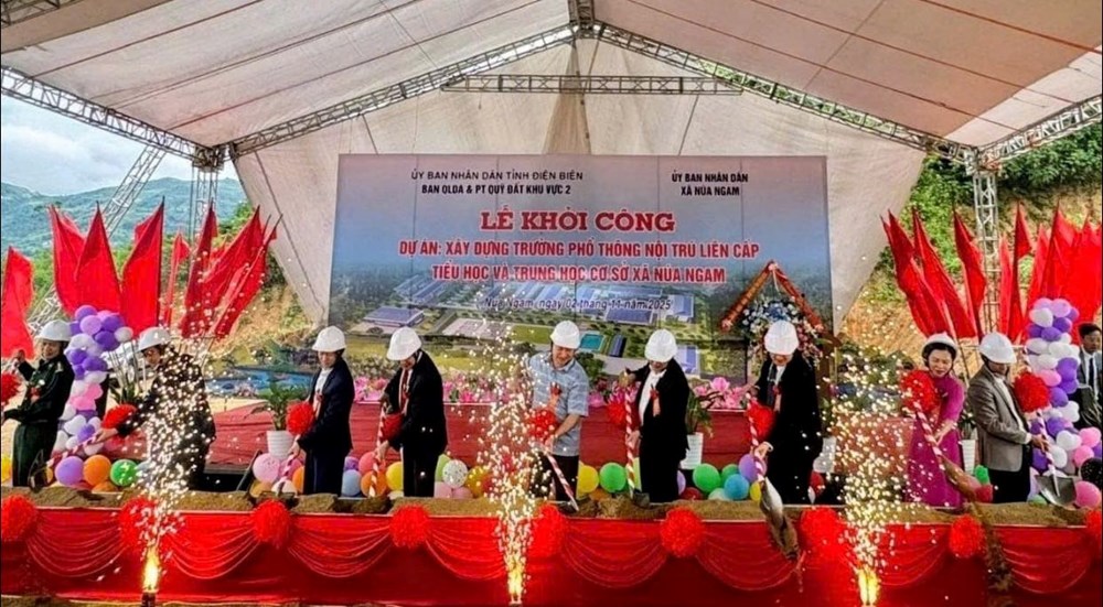 Điện Biên khởi công 2 trường nội trú liên cấp tại các xã vùng biên giới - ảnh 1