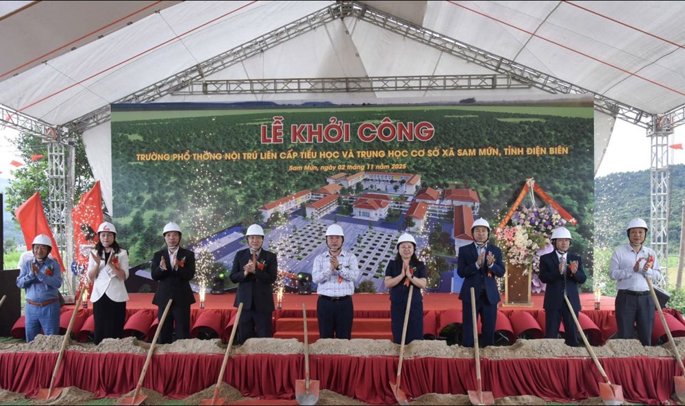 Điện Biên khởi công 2 trường nội trú liên cấp tại các xã vùng biên giới - ảnh 2