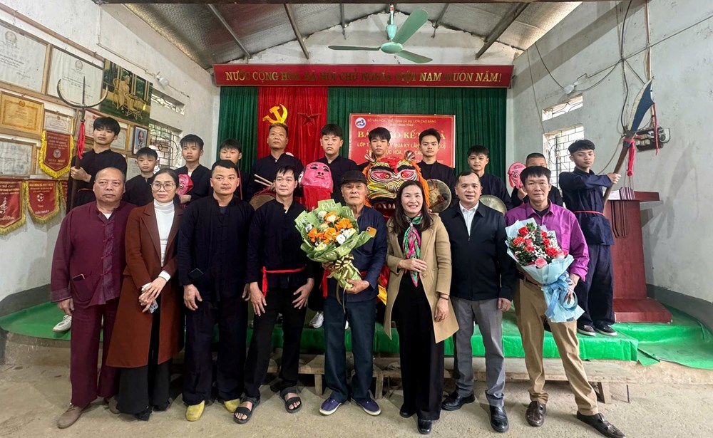 Trao truyền giá trị di sản múa sư tử mèo cho thế hệ trẻ ở Phục Hòa - ảnh 2