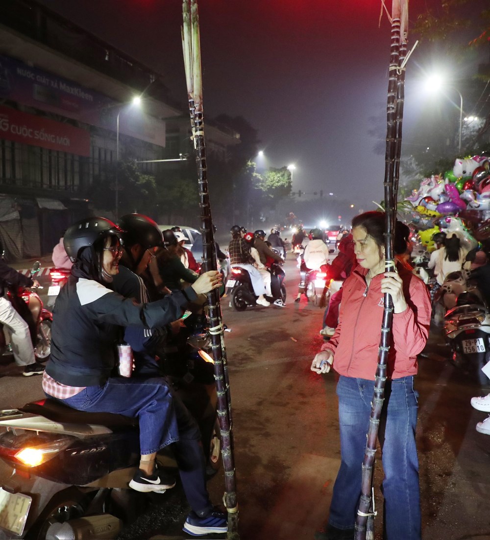 Người dân Hà Nội nô nức xem bắn pháo hoa đêm giao thừa - ảnh 9