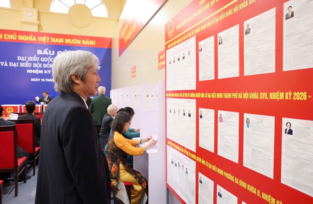 Hà Nội vận hành thử quy trình bầu cử tại phường Ba Đình - ảnh 6