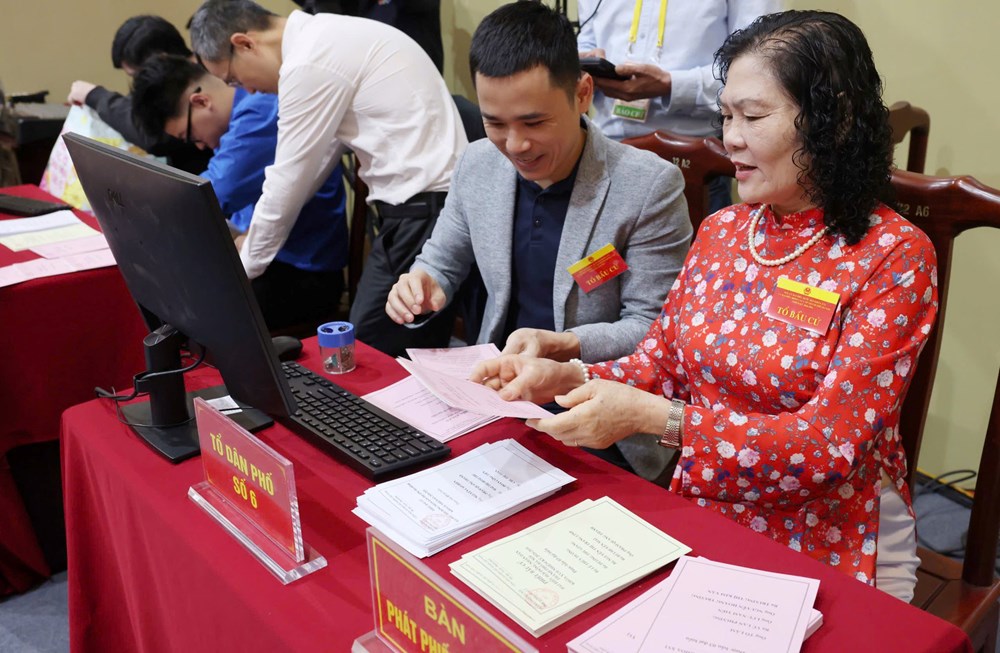 Hà Nội vận hành thử quy trình bầu cử tại phường Ba Đình - ảnh 4