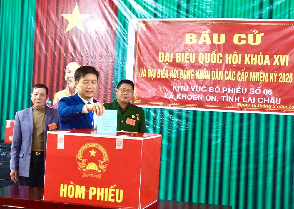 Hơn 300.000 cử tri các dân tộc Lai Châu nô nức đi bầu cử  - ảnh 5