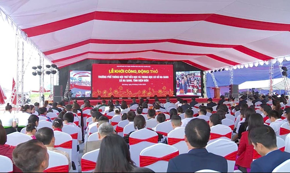 Điện Biên khởi công xây dựng Trường Phổ thông nội trú liên cấp tại 5 xã biên giới - ảnh 1