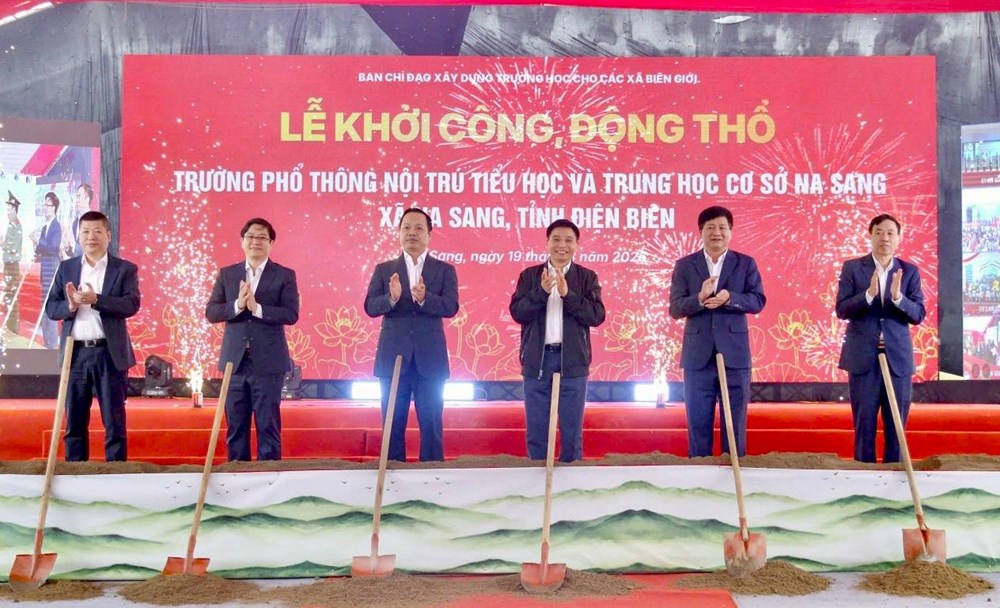 Điện Biên khởi công xây dựng Trường Phổ thông nội trú liên cấp tại 5 xã biên giới - ảnh 2