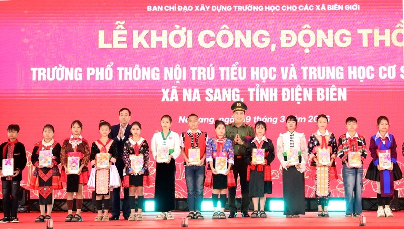 Điện Biên khởi công xây dựng Trường Phổ thông nội trú liên cấp tại 5 xã biên giới - ảnh 4