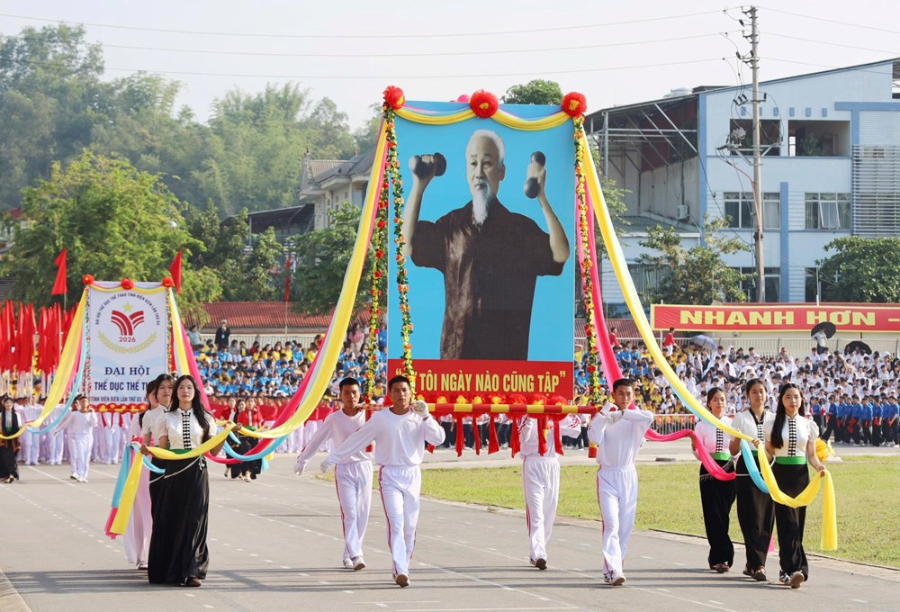 Khai mạc Đại hội TDTT tỉnh Điện Biên lần thứ XII năm 2026 - ảnh 1
