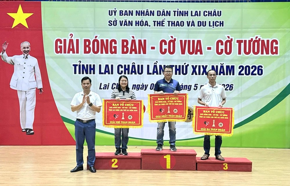 Bế mạc Giải bóng bàn, cờ vua, cờ tướng Lai Châu năm 2026 - ảnh 1