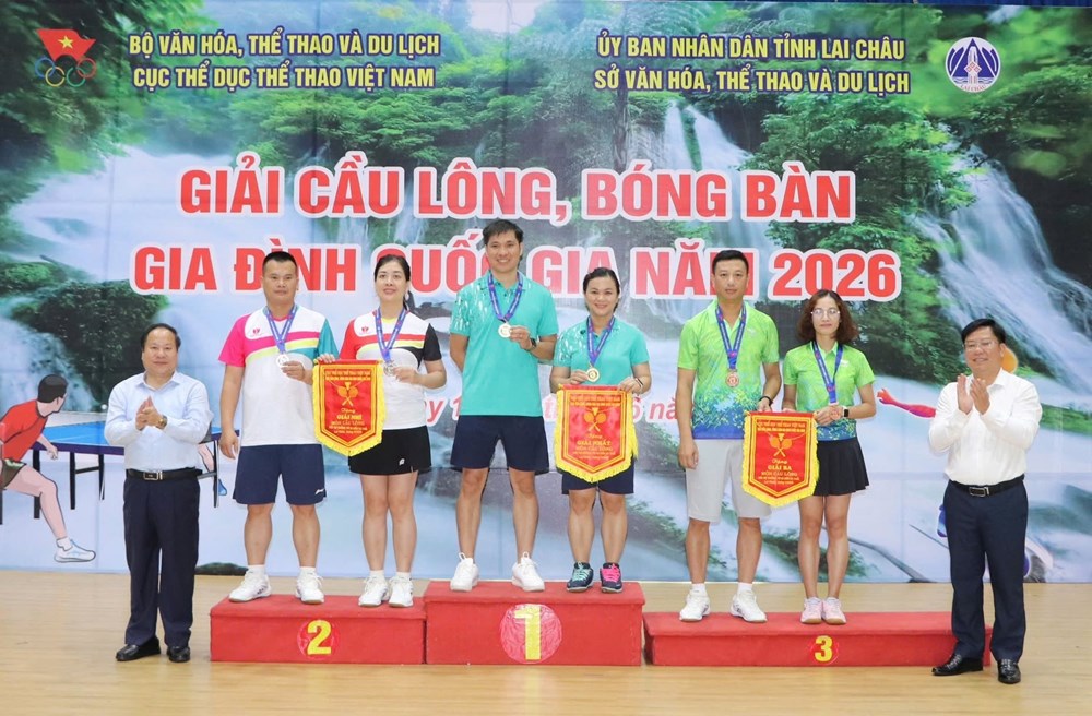 Bế mạc Giải cầu lông, bóng bàn gia đình quốc gia năm 2026 - ảnh 3