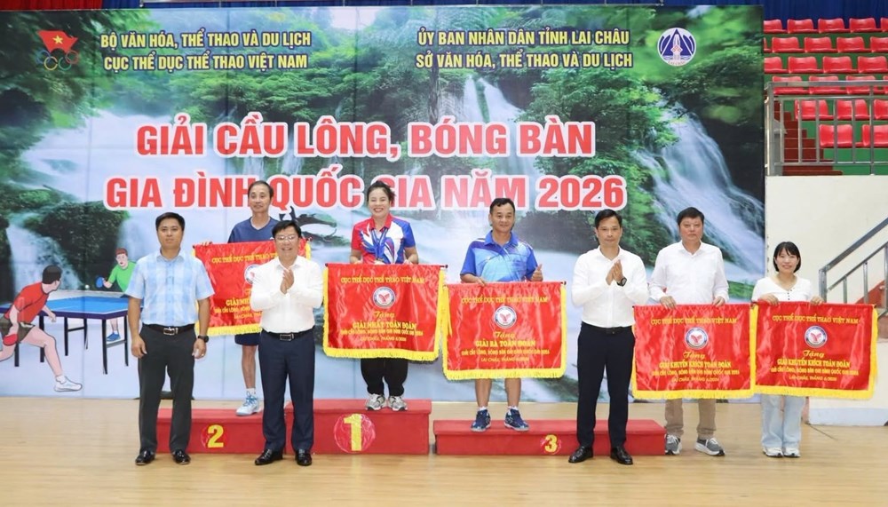 Bế mạc Giải cầu lông, bóng bàn gia đình quốc gia năm 2026 - ảnh 1