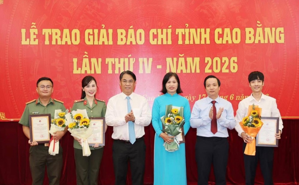 45 tác phẩm xuất sắc được trao Giải báo chí tỉnh Cao Bằng năm 2026 - ảnh 1