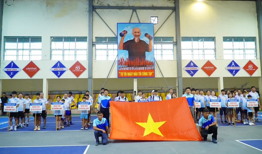 200 VĐV tham gia Giải Pickleball Gia đình tỉnh Điện Biên năm 2026 - ảnh 1