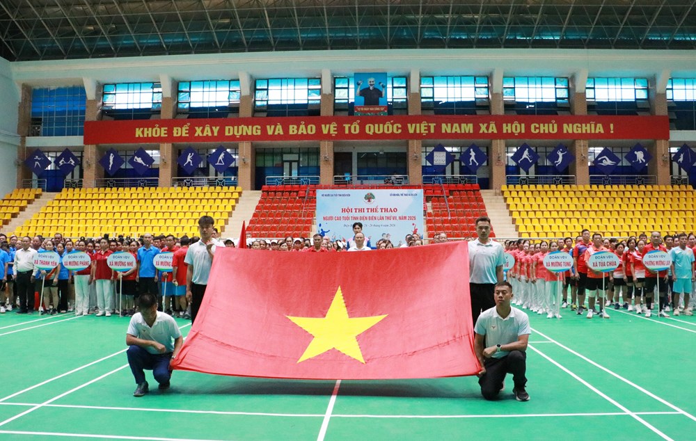Hơn 600 VĐV tham gia Hội thi Thể thao Người cao tuổi tỉnh Điện Biên 2026 - ảnh 1