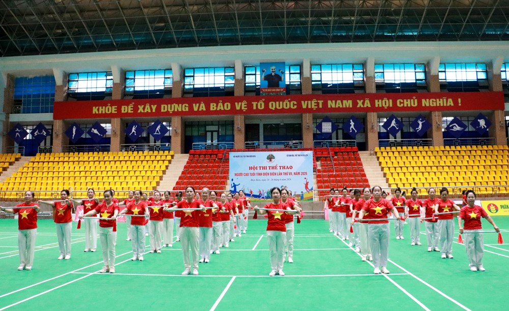 Hơn 600 VĐV tham gia Hội thi Thể thao Người cao tuổi tỉnh Điện Biên 2026 - ảnh 2