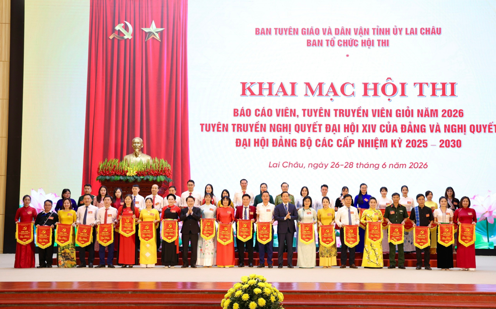Sôi nổi Hội thi Báo cáo viên, tuyên truyền viên giỏi tỉnh Lai Châu 2026 - ảnh 1
