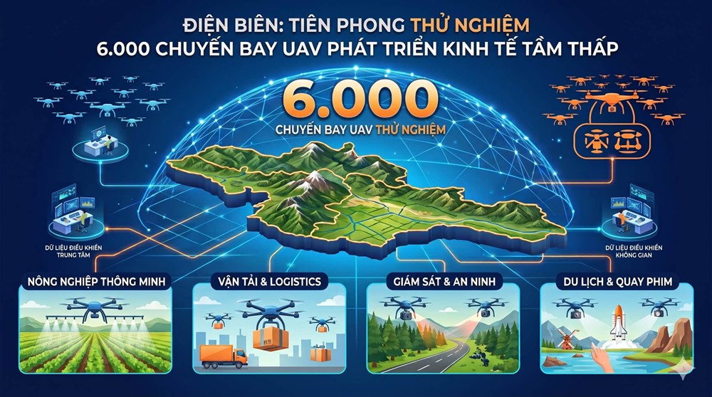 Điện Biên tiên phong thử nghiệm 6.000 chuyến bay UAV mở “bầu trời số“ - ảnh 1