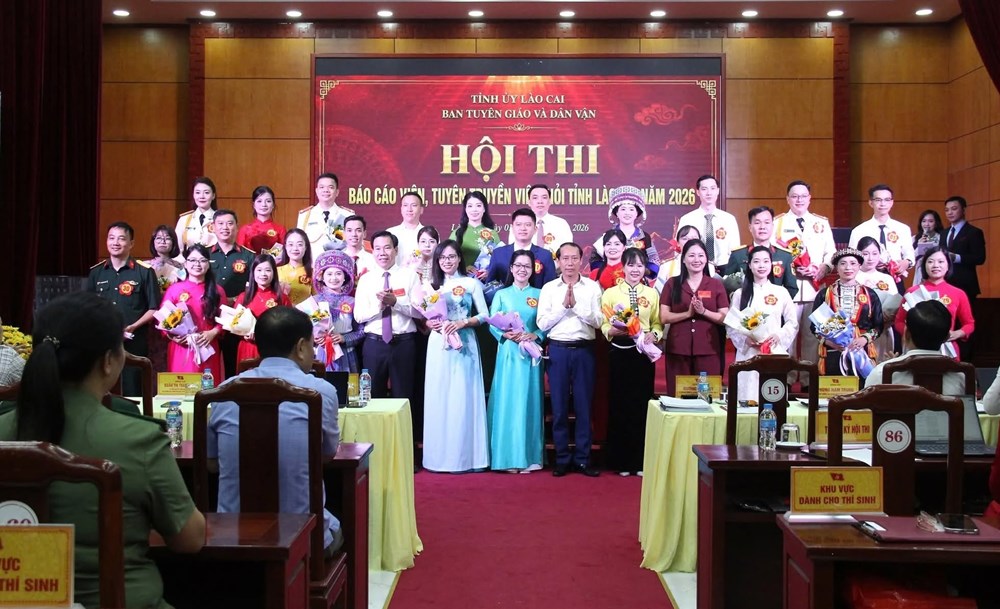 Sôi nổi Hội thi Báo cáo viên, tuyên truyền viên giỏi tỉnh Lào Cai 2026 - ảnh 1