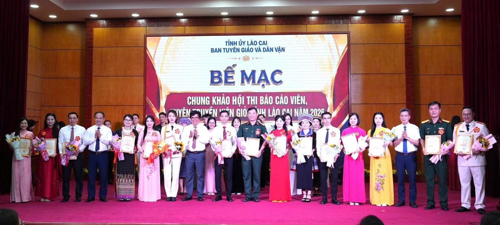 Bế mạc Hội thi Báo cáo viên, tuyên truyền viên giỏi tỉnh Lào Cai 2026 - ảnh 1