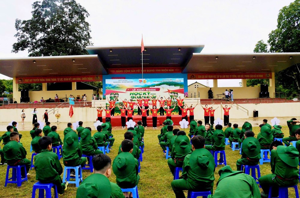 140 “chiến sĩ nhí” Sơn La tham gia rèn luyện trong môi trường quân đội - ảnh 1