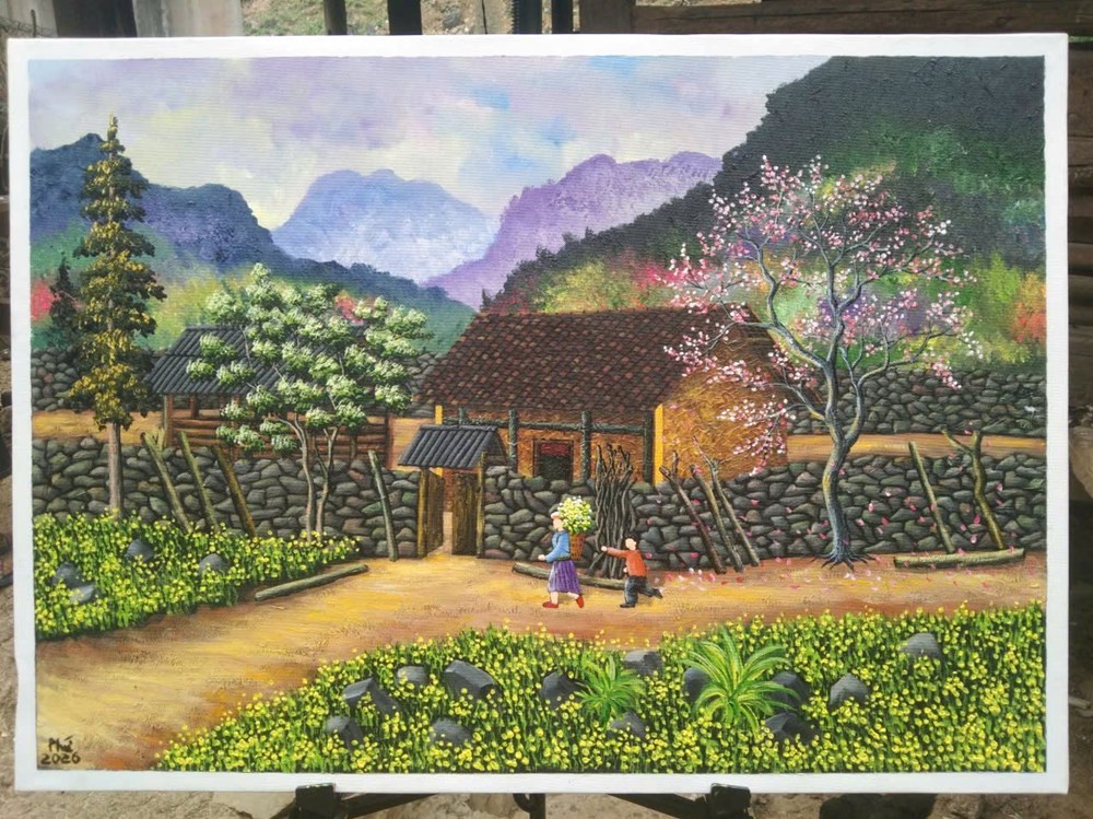 Từ vẽ ký họa dạo đến bán được tranh: Hành trình theo đuổi đam mê của chàng trai Mèo Vạc - ảnh 2