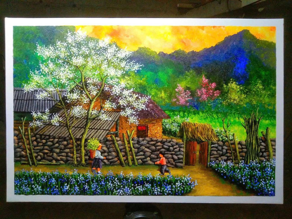 Từ vẽ ký họa dạo đến bán được tranh: Hành trình theo đuổi đam mê của chàng trai Mèo Vạc - ảnh 4
