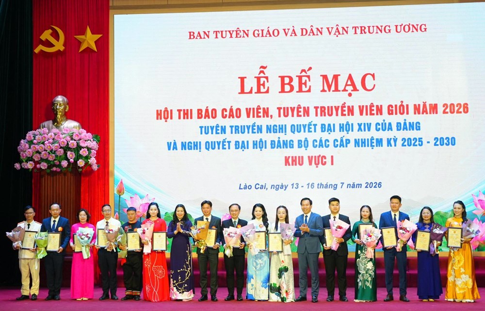 Bế mạc Hội thi Báo cáo viên, tuyên truyền viên giỏi khu vực I năm 2026 - ảnh 1