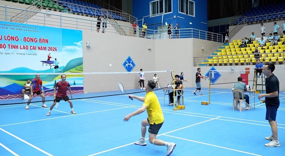 Hơn 400 VĐV tranh tài tại Giải cầu lông, bóng bàn các CLB tỉnh Lào Cai năm 2026 - ảnh 2