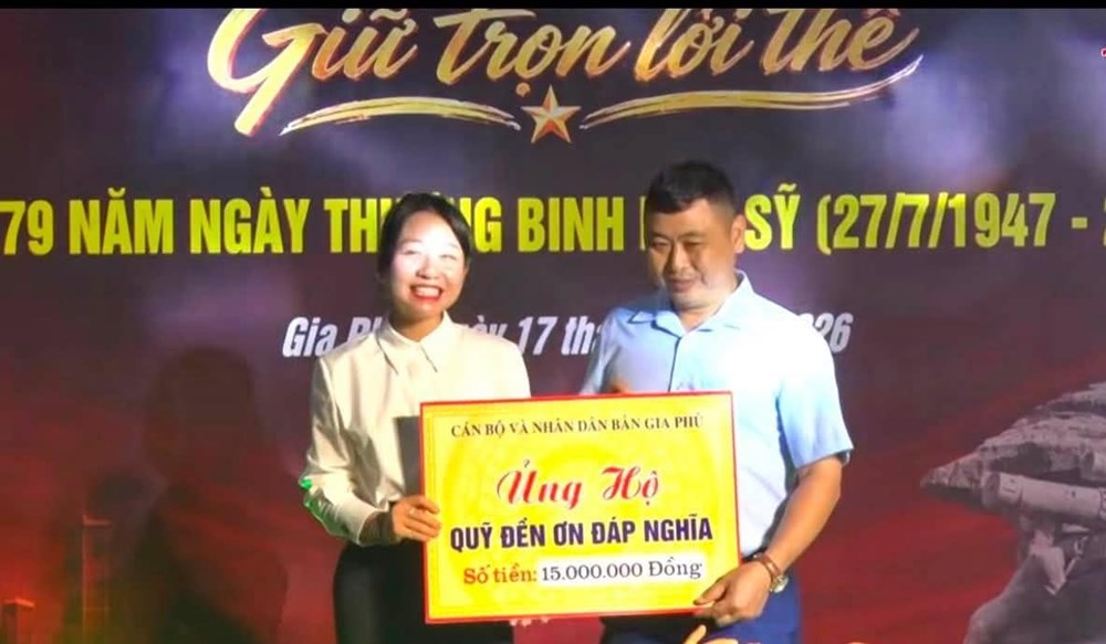 Gia Phù ấm áp đêm tri ân “Giữ trọn lời thề” nhân 79 năm Ngày Thương binh - Liệt sĩ - ảnh 6