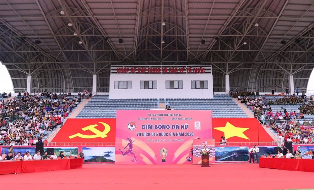 Khai mạc Giải Bóng đá nữ vô địch U16 quốc gia năm 2026 tại Sơn La - ảnh 1