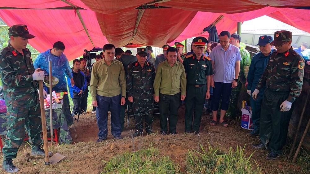 Điện Biên: Khai quật, quy tập 2 phần mộ liệt sĩ tại bản Lồng, xã Quài Tở - ảnh 1