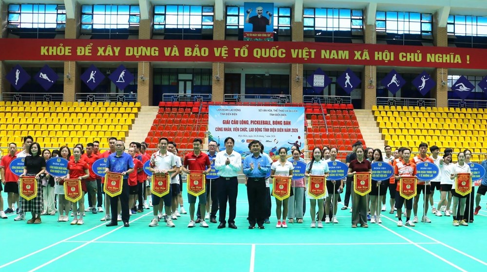 Gần 300 VĐV tranh tài tại Giải thể thao công nhân, viên chức, lao động Điện Biên - ảnh 1