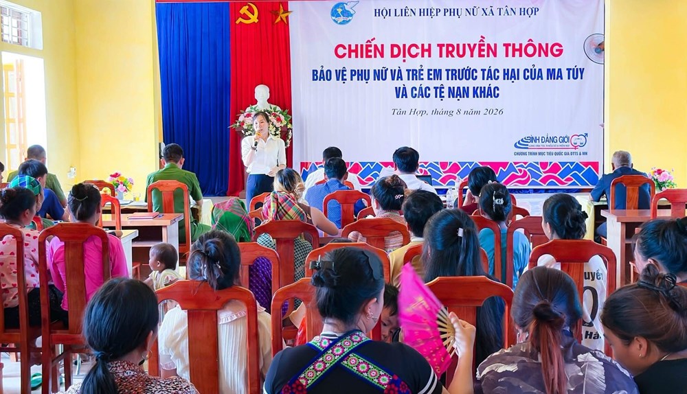 Để phụ nữ, trẻ em vùng cao Tân Hợp chủ động phòng ngừa tệ nạn xã hội - ảnh 1